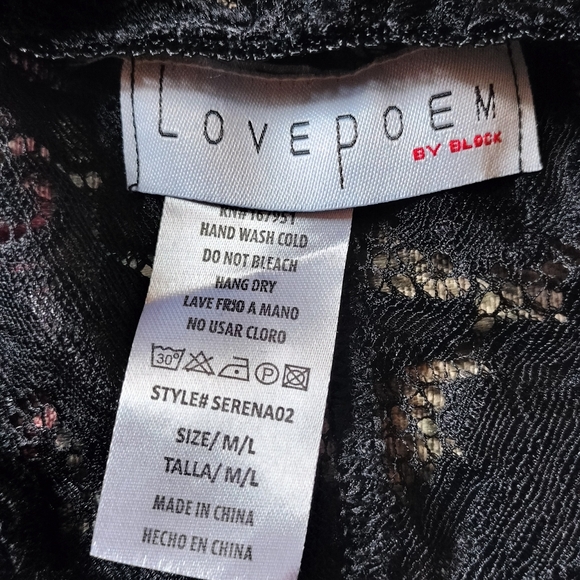 Love poem black bralette m/l - Picture 3 of 3